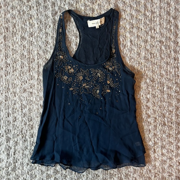 Abercrombie & Fitch Navy Blue Tank Top - Picture 1 of 7